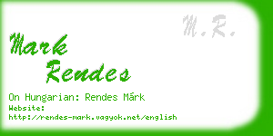 mark rendes business card