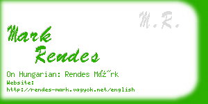 mark rendes business card